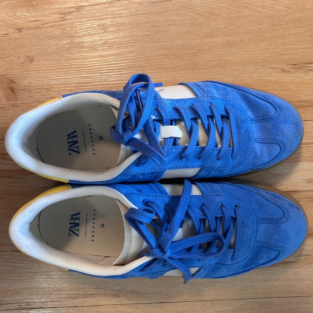 Zara Women’s Blue Sneakers, Size 38